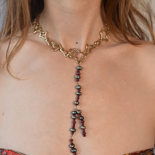 One Of A Kind Organically Shaped Chain Necklace