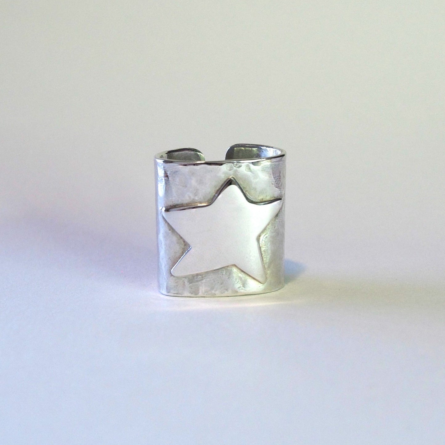 'JC' Star Hammered Cuff
