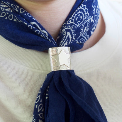 'JC' Star Hammered Cuff