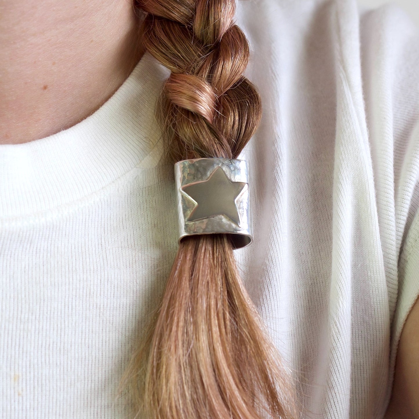 'JC' Star Hammered Cuff