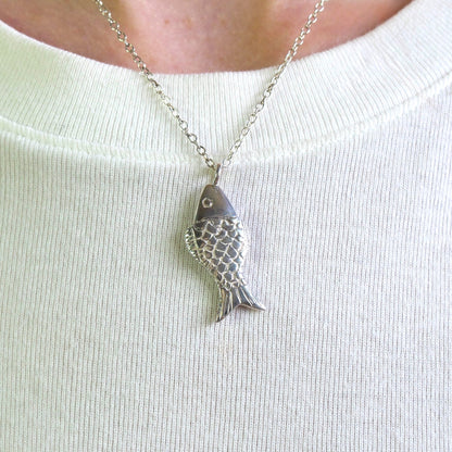 'PJ' Fish Pendant