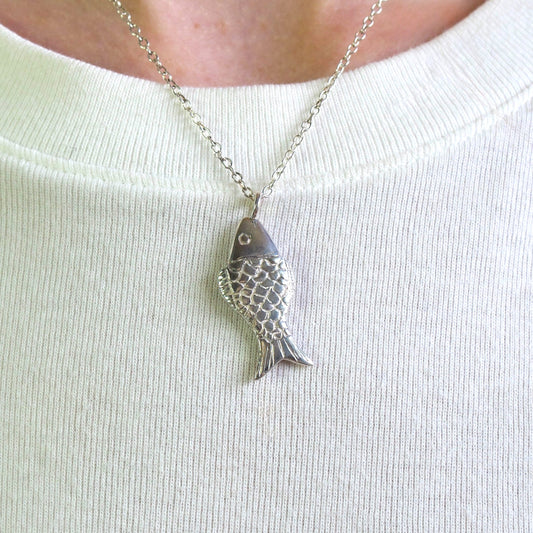 'PJ' Fish Pendant