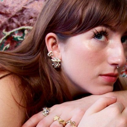 'Atomic' Hoop Earring