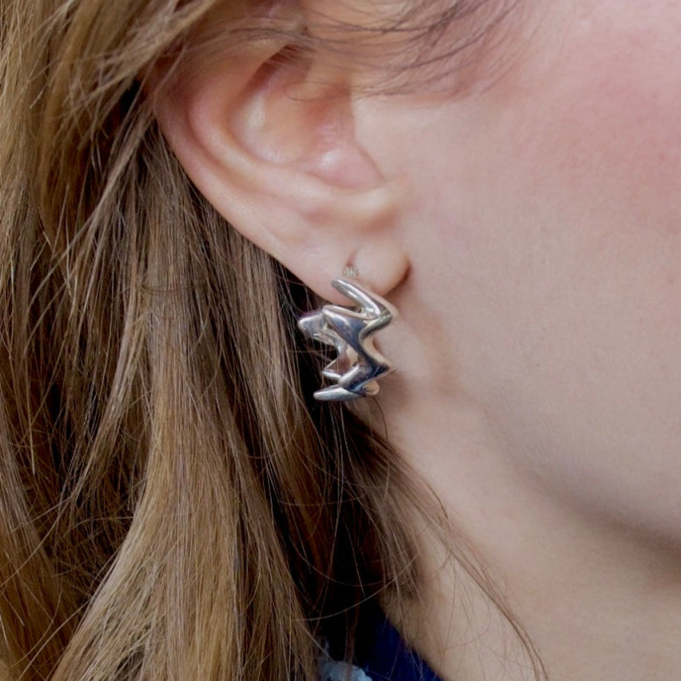 'Atomic' Hoop Earring