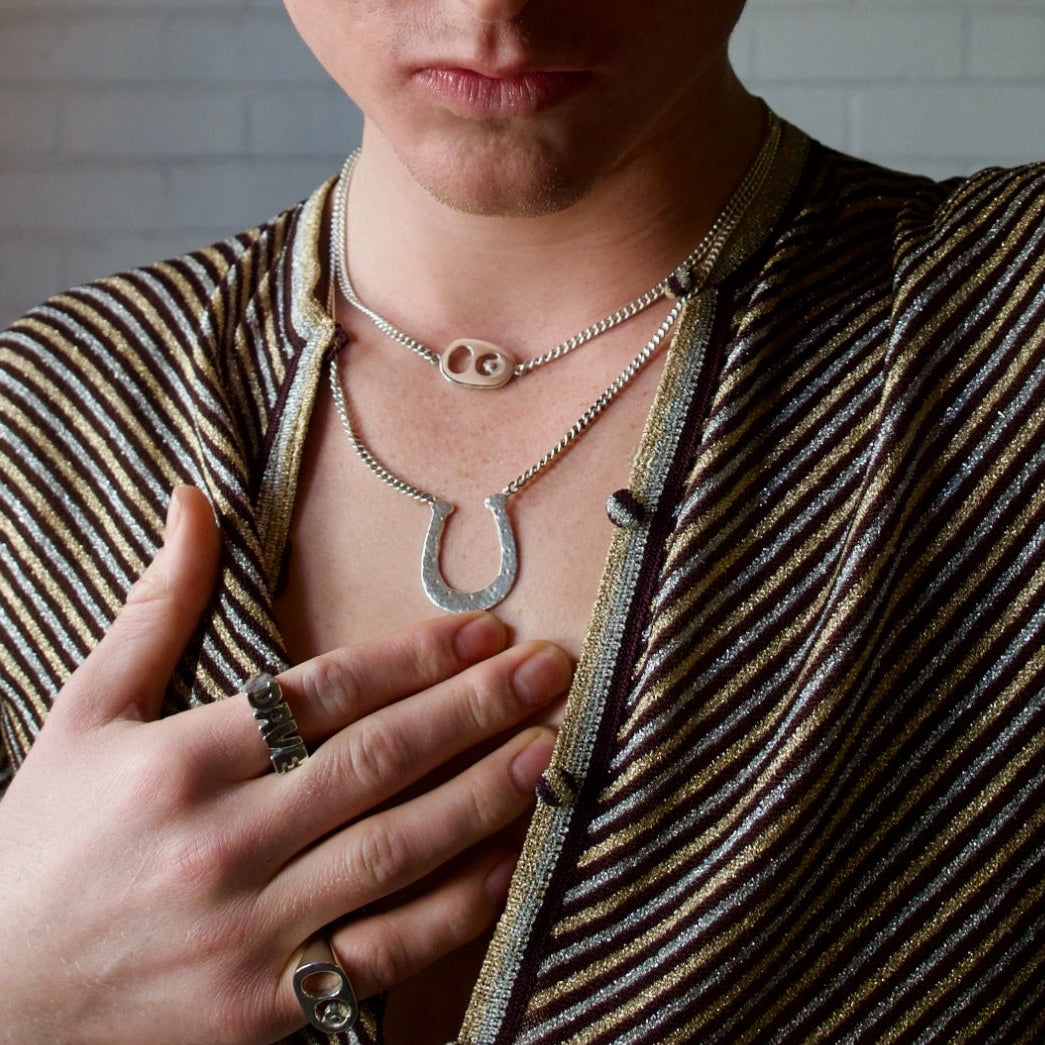 'Walk The Line' Horseshoe Necklace